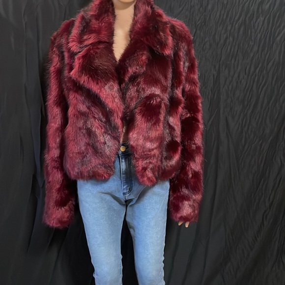 Michael Kors Frosted Faux-Fur Jacket - Picture 2 of 6